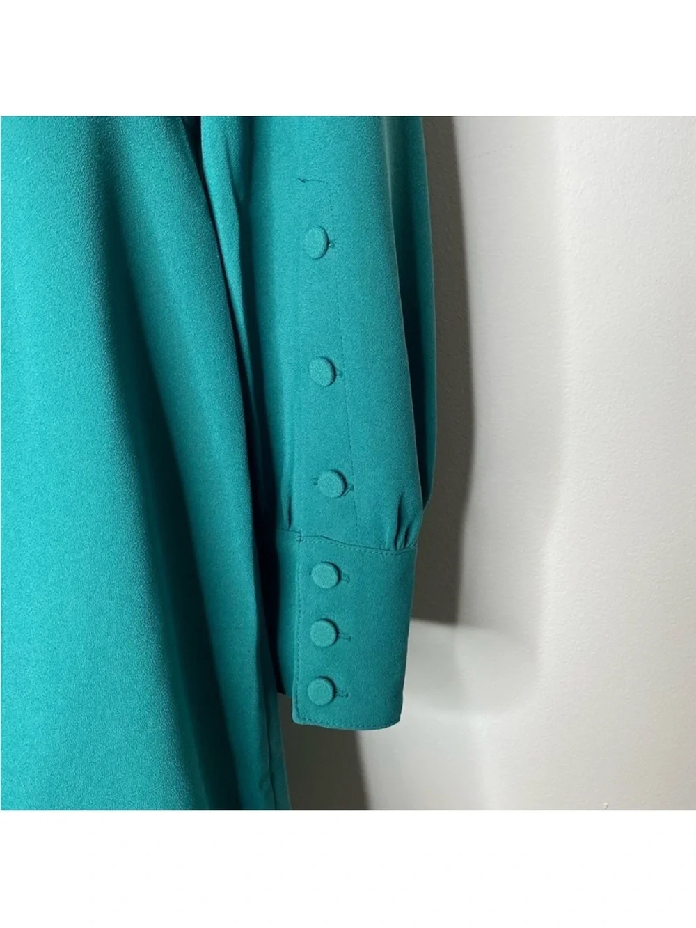 J. Crew sz 4 Tall 4T Spicy Jade Teal Long-Sleeve dress modest classic workwear